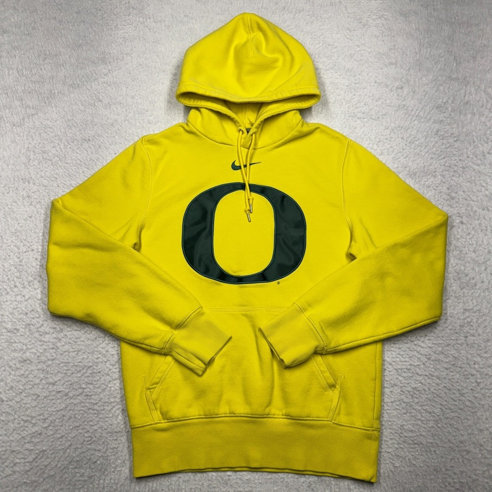 University of Oregon Ducks Nike Center Swoosh Yellow Hoodie‎ Sweater Men's Small